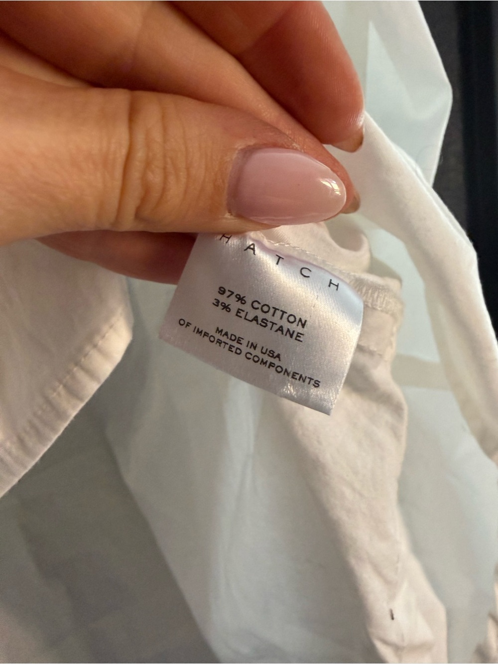 HATCH • The Classic Button Down Maternity Shirt in White - 0 XS - Picture 7 of 8